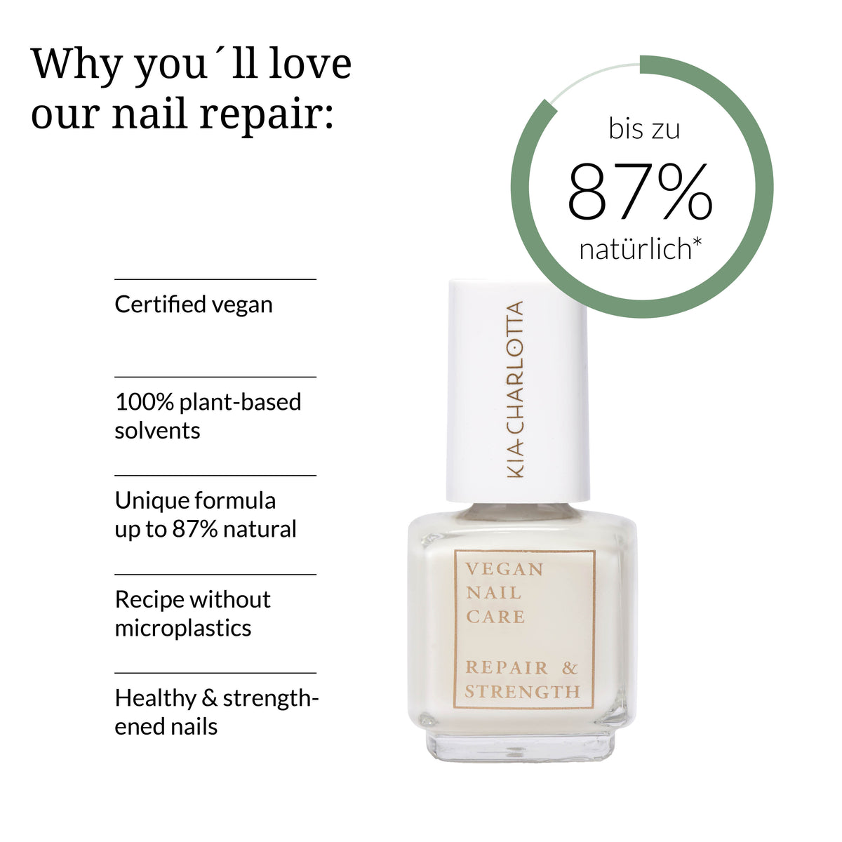 Nagelhärter Repair & Strength vegan von Kia Charlotta