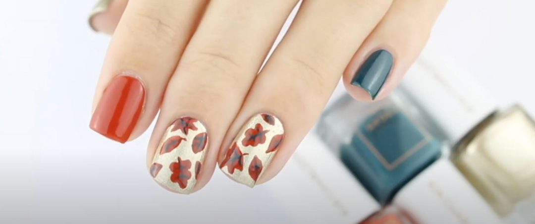 Herbstlich inspiriertes Nageldesign-Tutorial