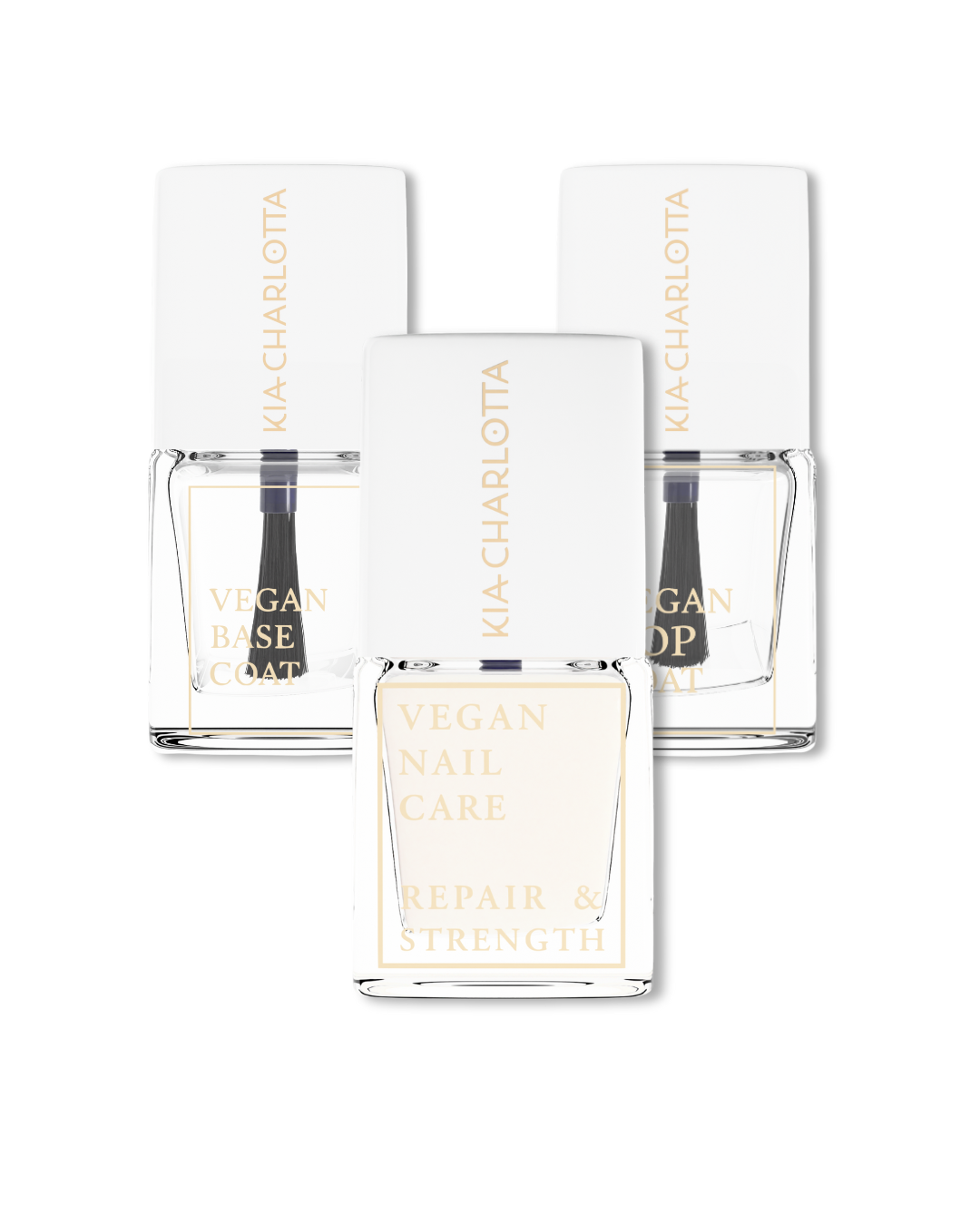 Kia Charlotta veganer Base Coat Top Coat – nachhaltiger Unterlack für stärkere, gesunde Nägel