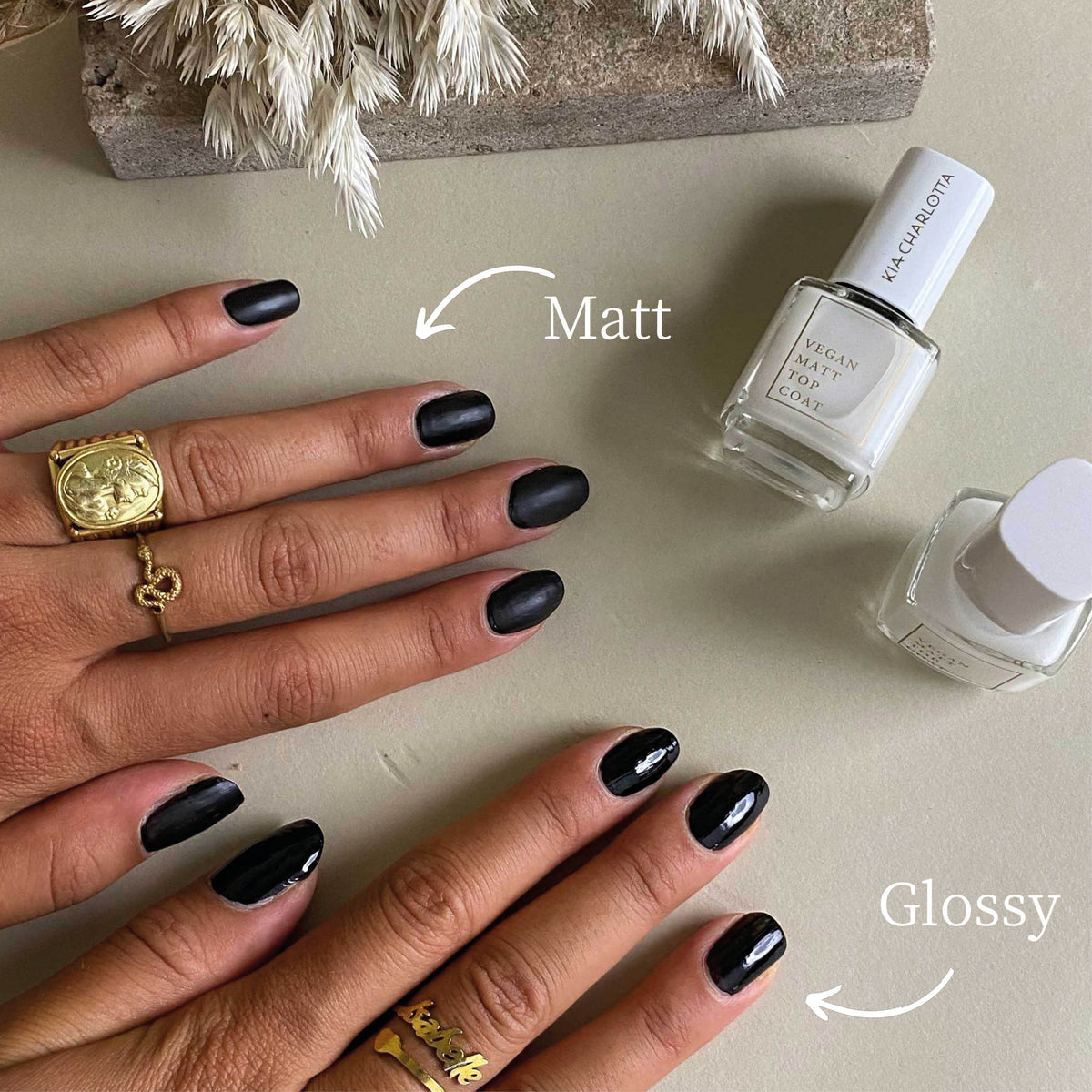 Matt Top Coat vegan für matte Nägel von Kia Charlotta