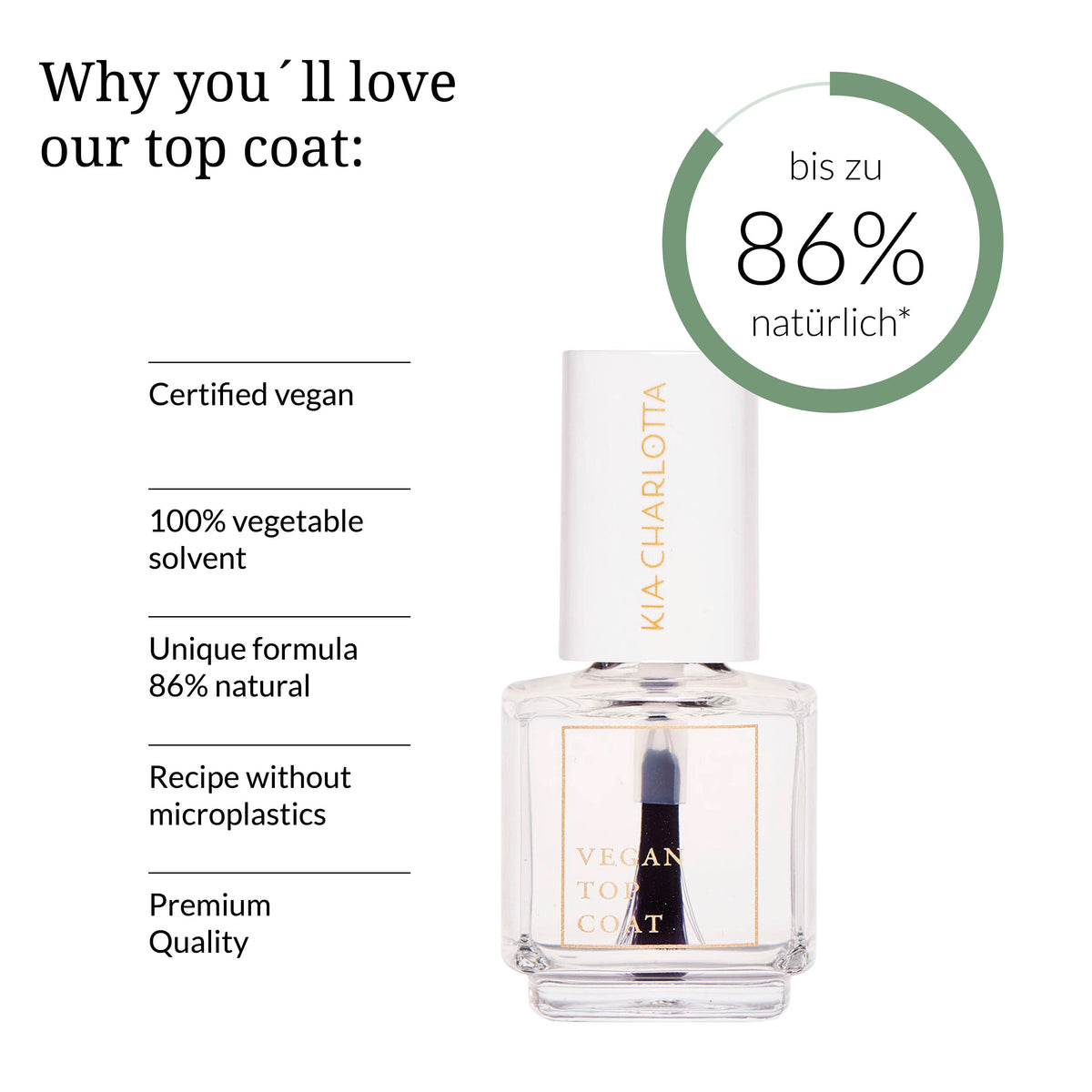Top Coat vegan – Überlack für Glanz von Kia Charlotta